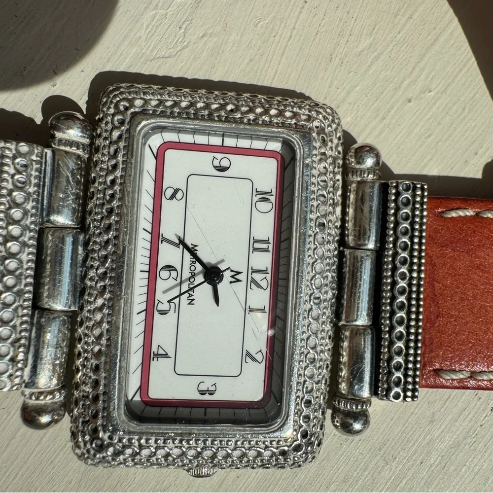 Metropolitan Sterling Silver Ladies Watch with leather band